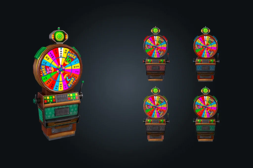 Ilustración de tragamonedas modernas con luces y carretes en 2026
